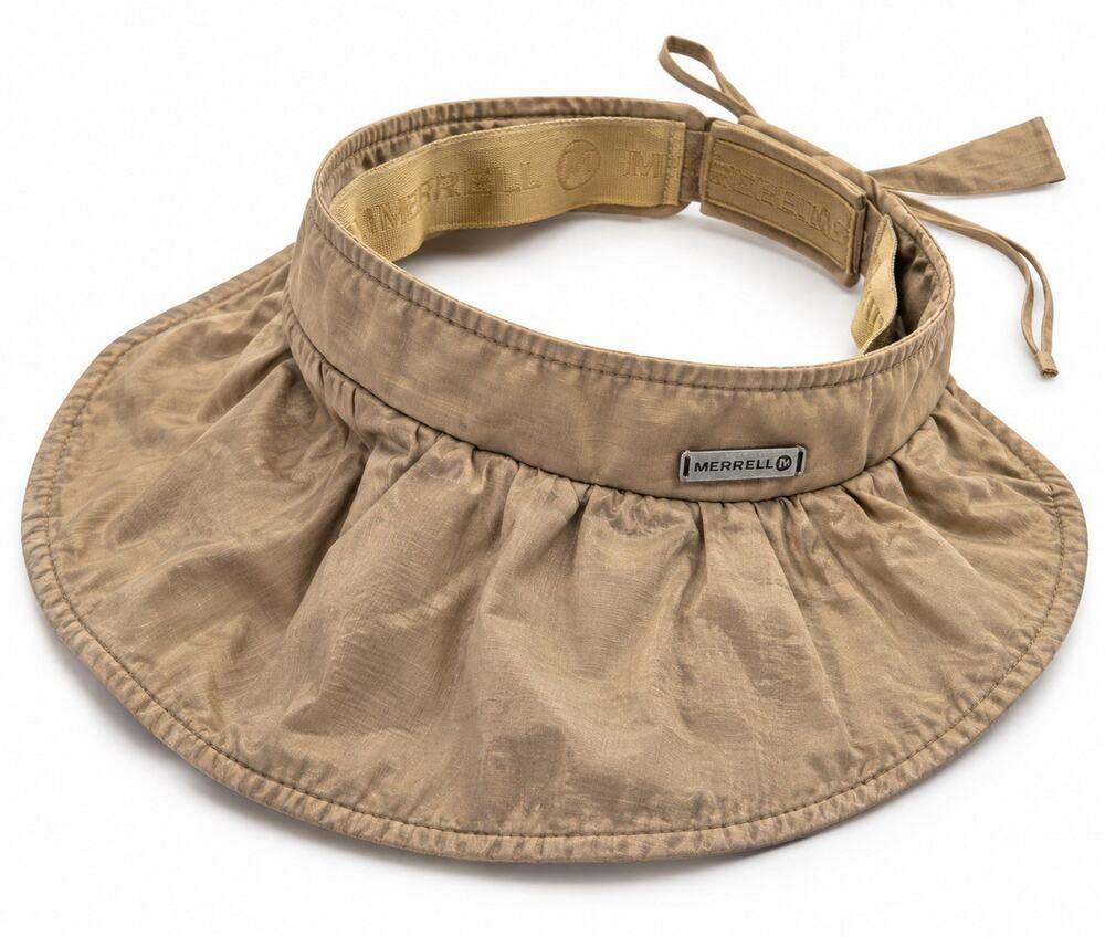 Merrell Tan Wide Brim Sun Visor Open Top Adjustable Outdoor Hiking Hat